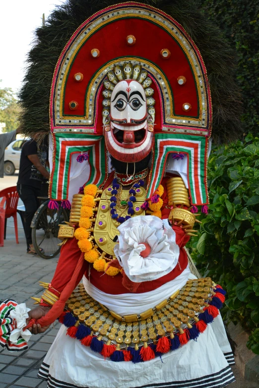 an art display on the side of a street