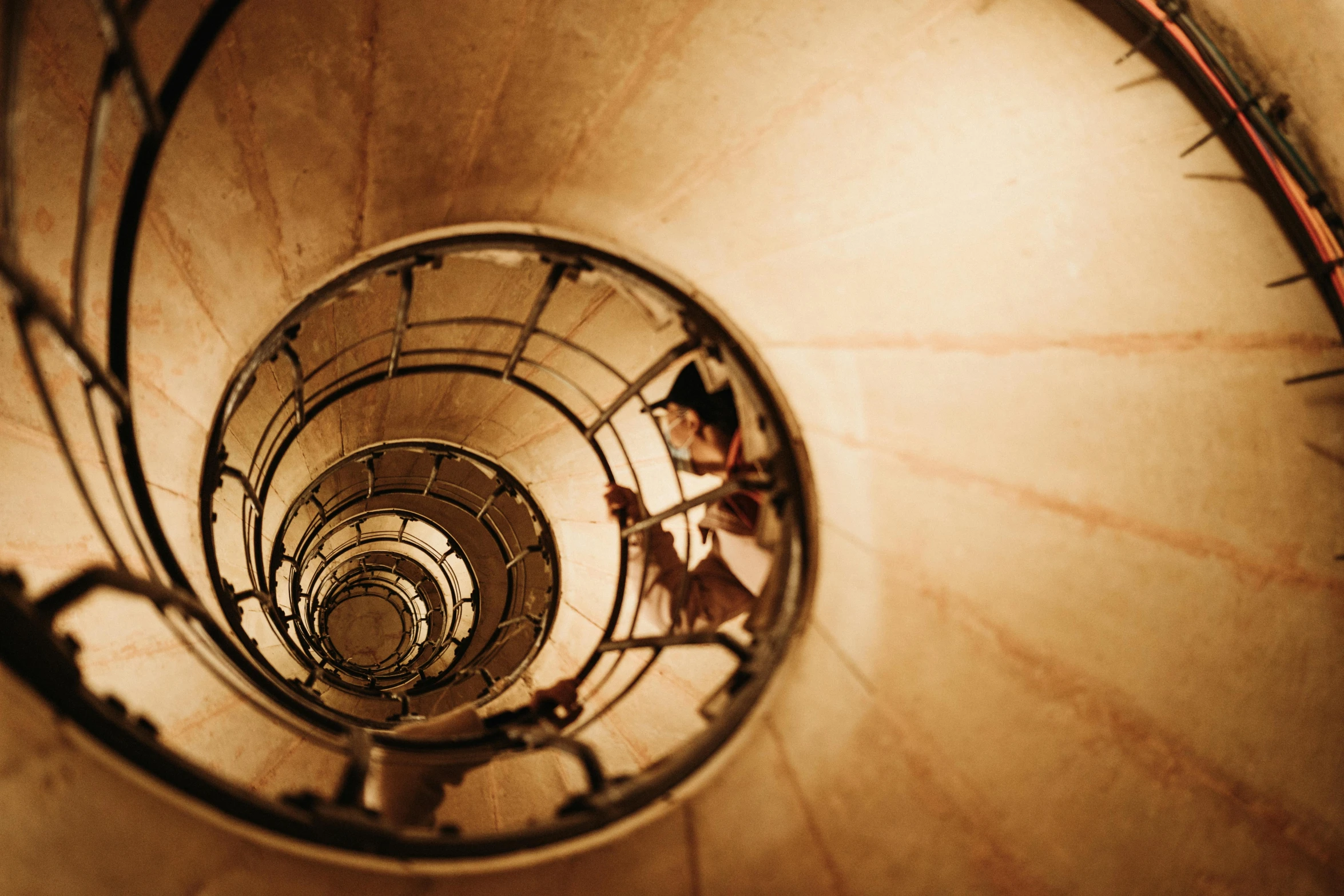 a po of an old spiral staircase