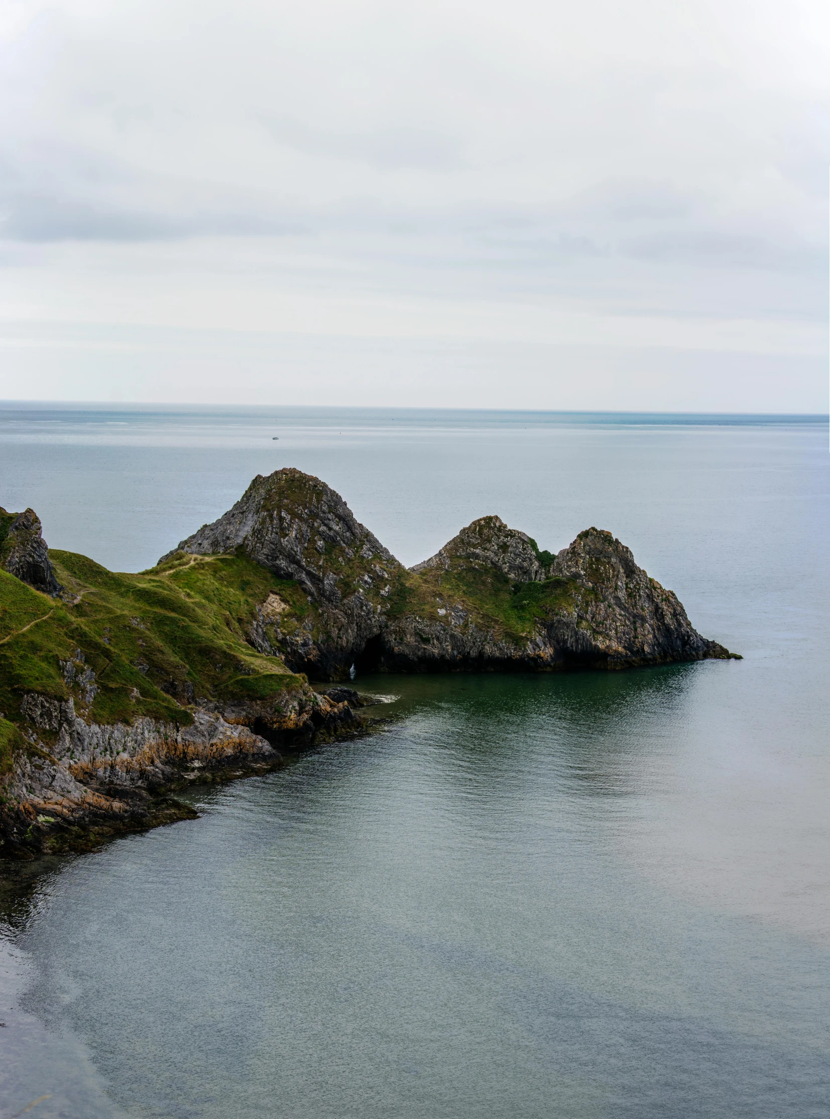 the water has been calm and is still blue