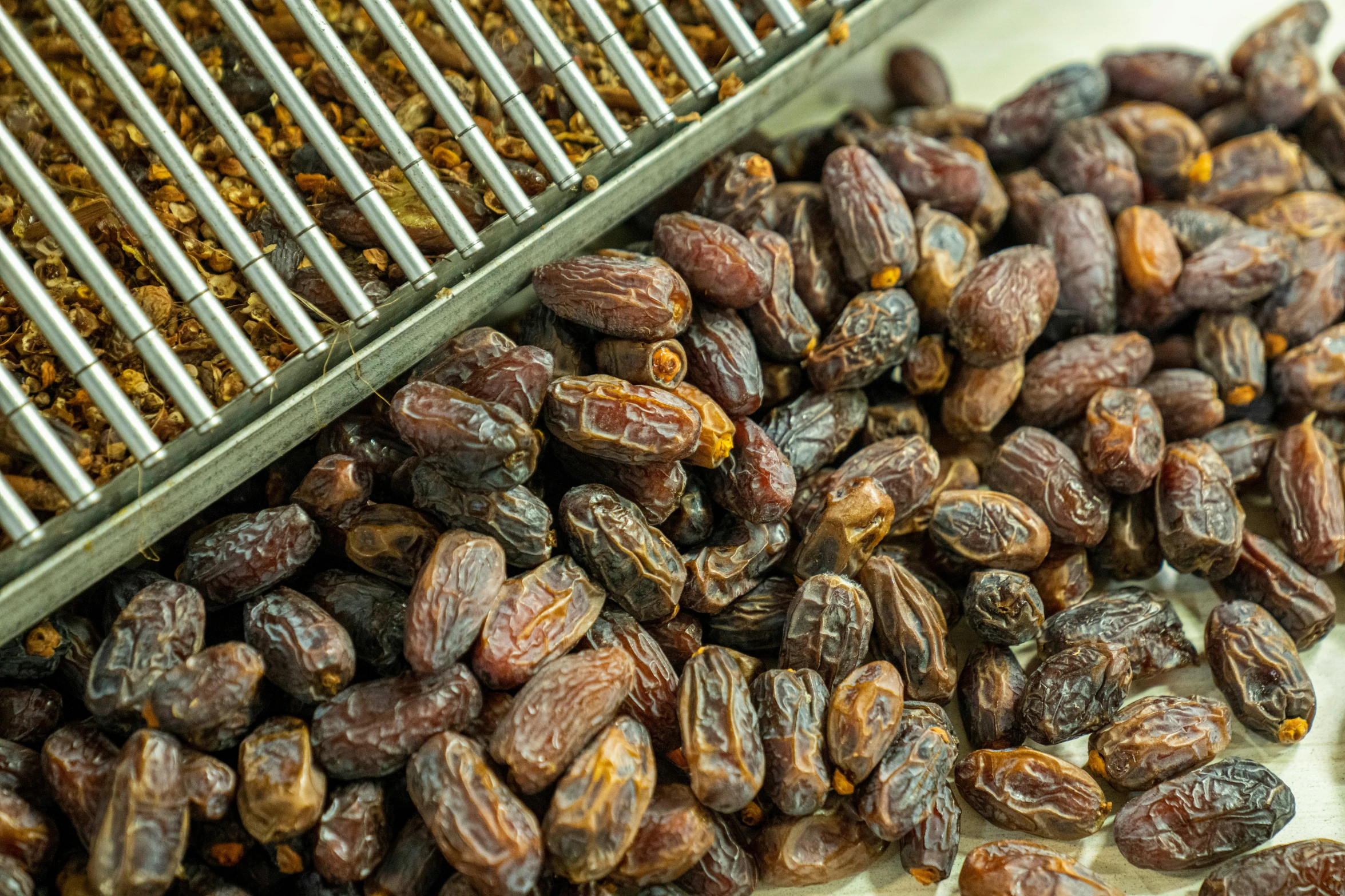 there are some almonds that are being dried