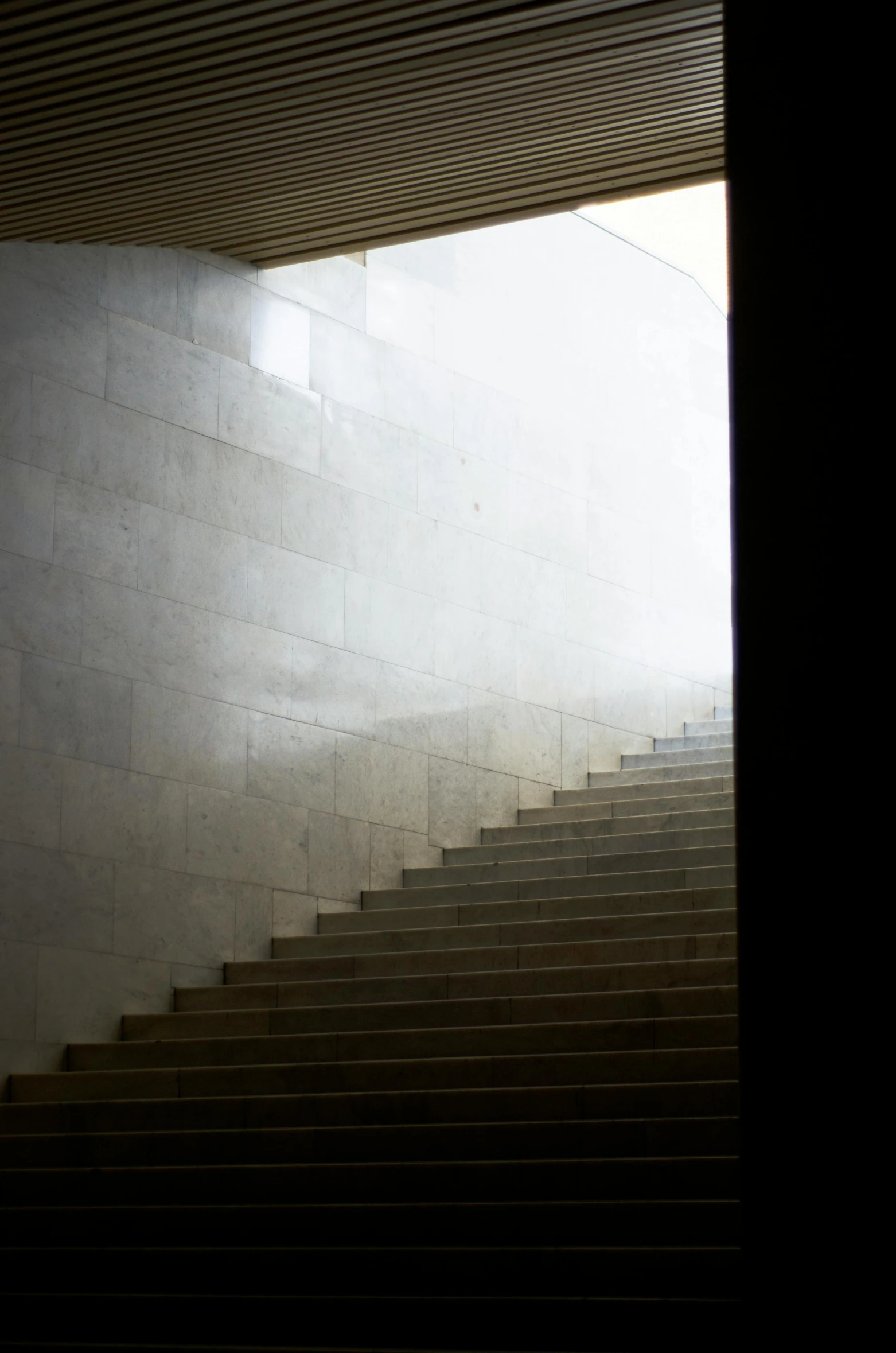 there is a man that is holding a suitcase on the stairs