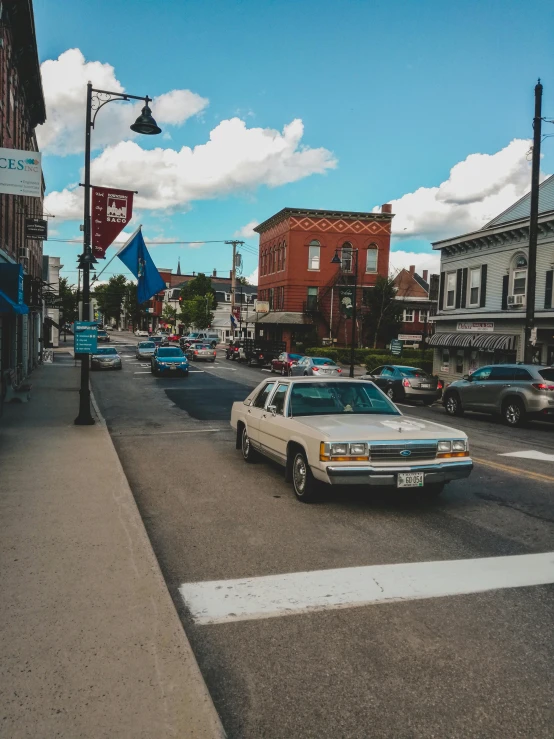 a car that is sitting in the street