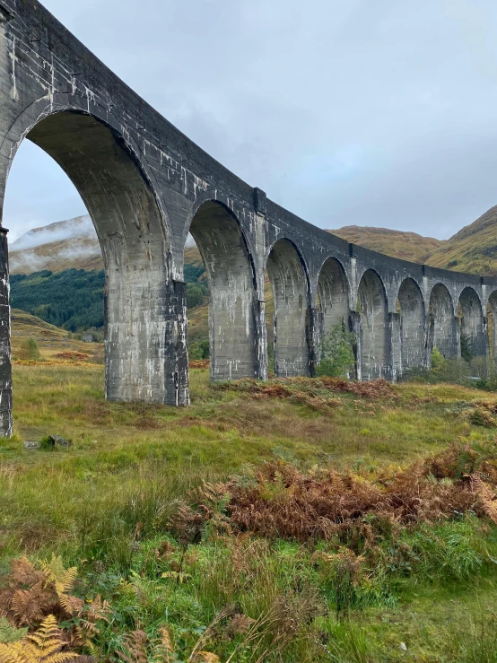 the old train bridge is an ancient structure