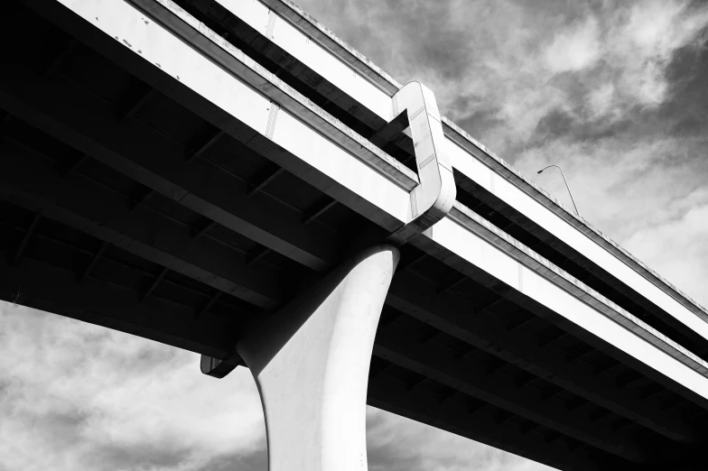 the top section of a highway bridge