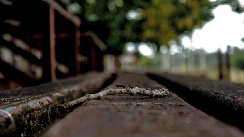 a long piece of metal on the ground