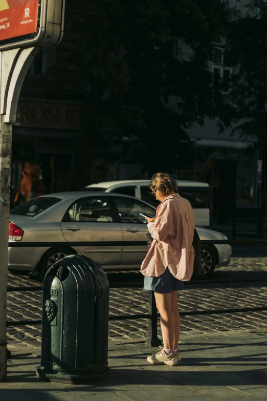 woman at a parking meter by her car