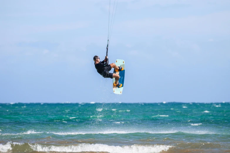 a person on a board in the air