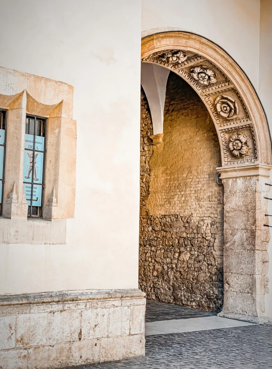 this is a building with an open door