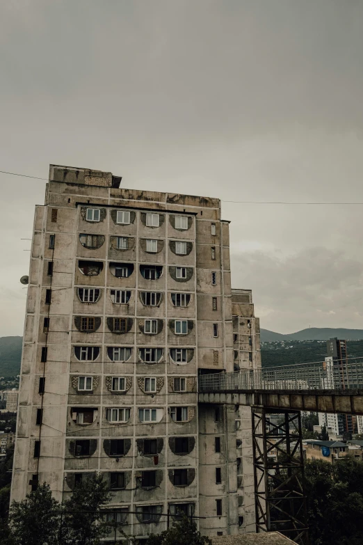 a building sitting on the side of a road