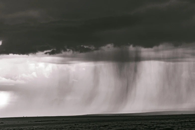 a large amount of rain in the sky