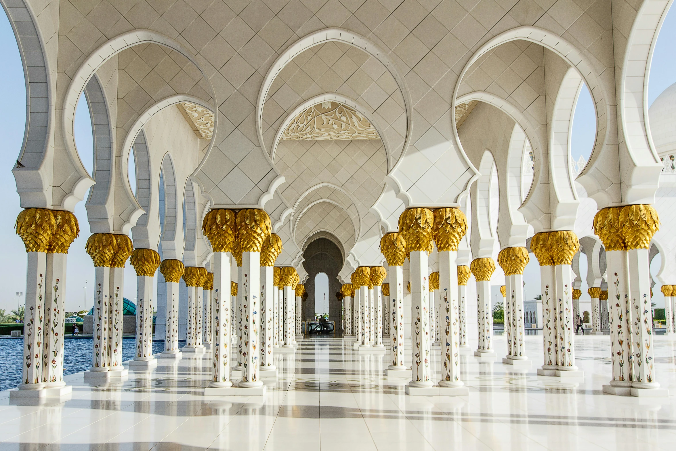 the interior of a mosque in abura, egypt