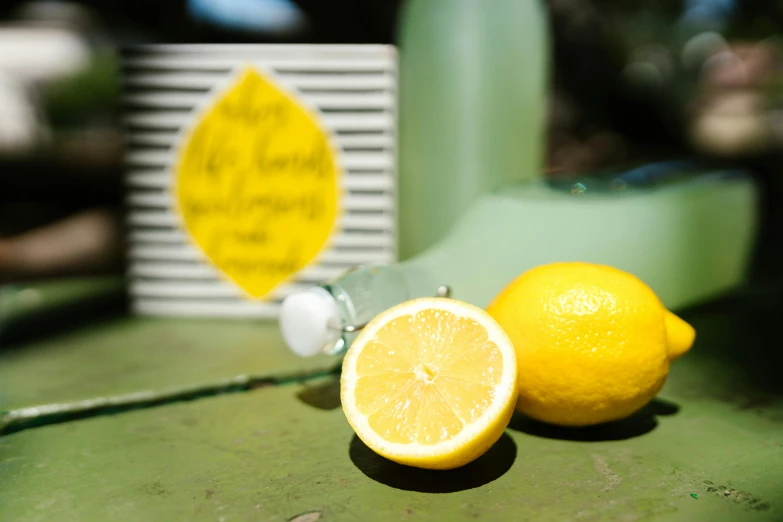 a lemon with its peel taken out