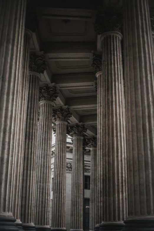 pillars lining the walls and floor are lined with intricate designs