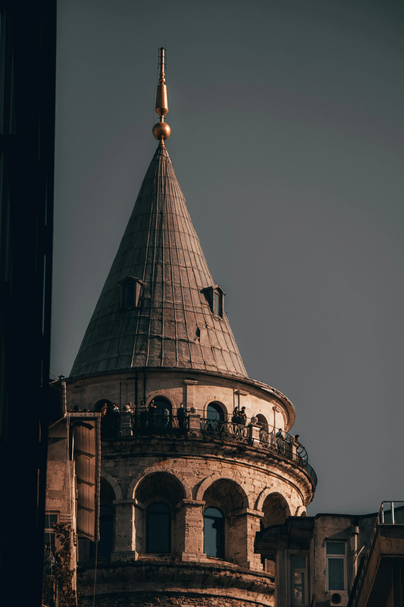 a view of a building with a very tall tower