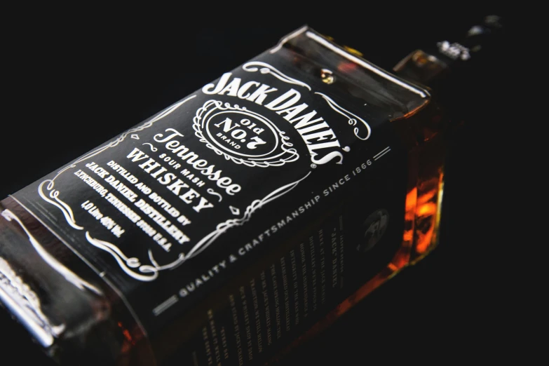 there is a bottle of jack daniels single whisky