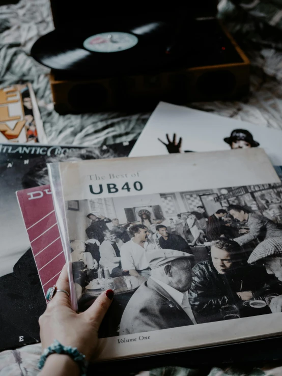 the book is laying on top of the bed