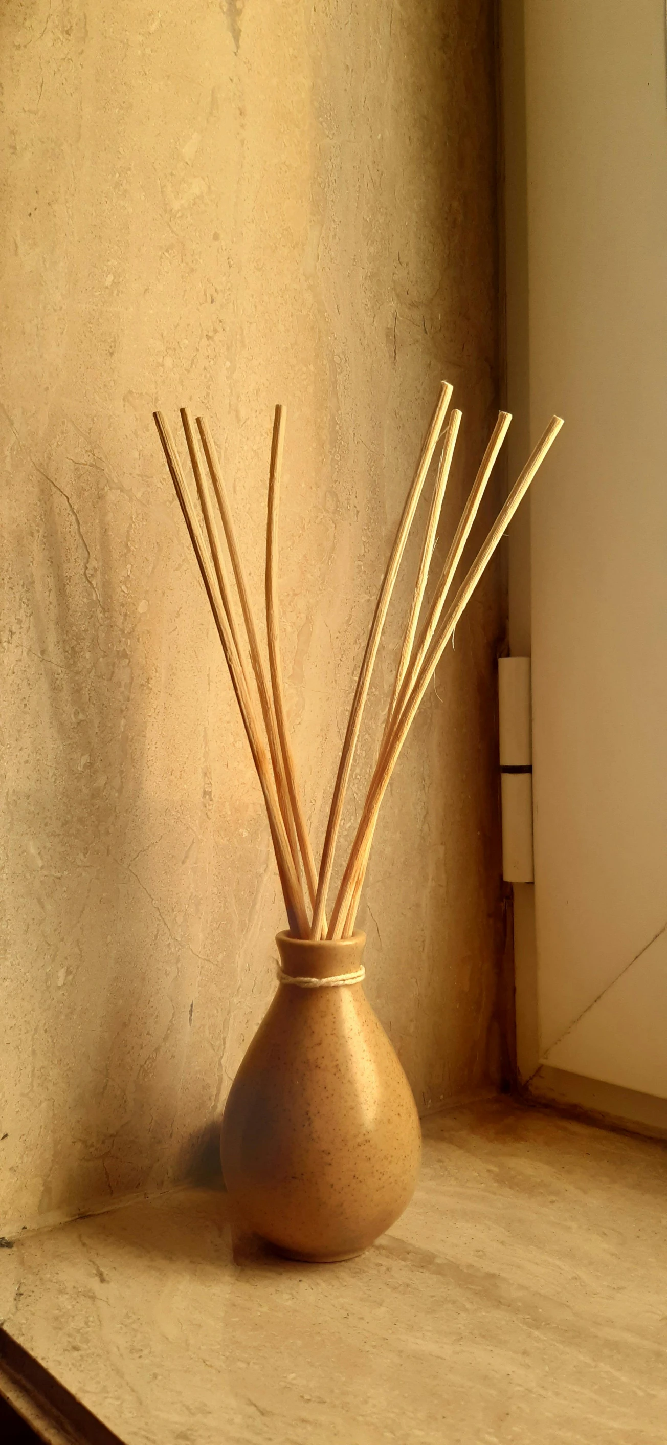 an ocarpe sitting on top of a wooden shelf