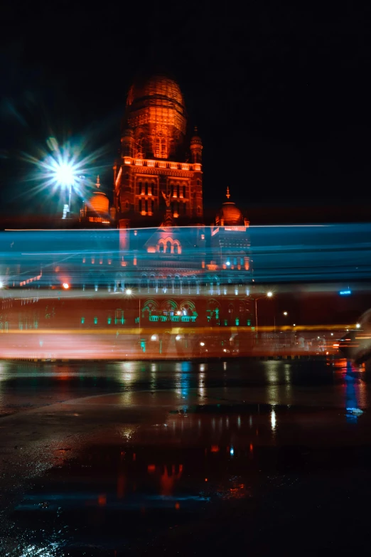 long exposure pograph of a clock tower in the background