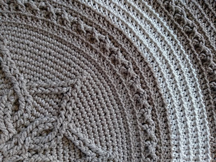 an old hand made crochet blanket is in great shape