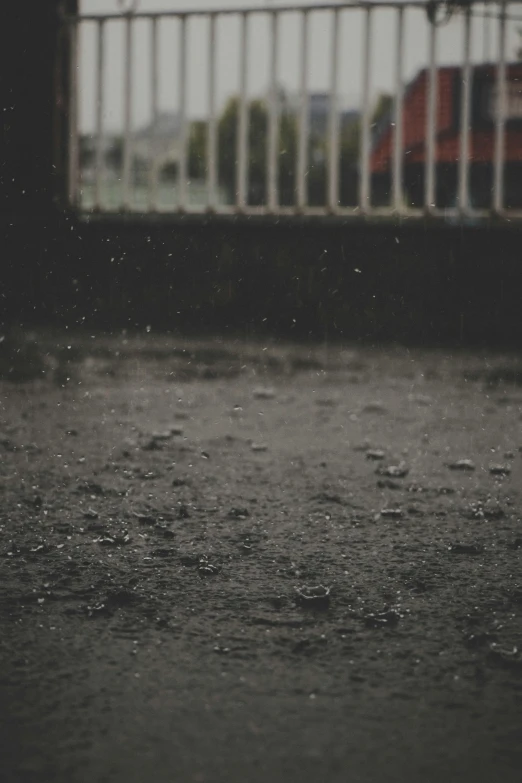 two umbrellas sitting in front of a metal gate