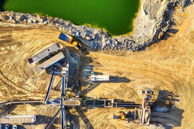 the construction site for a major pipeline in a remote area