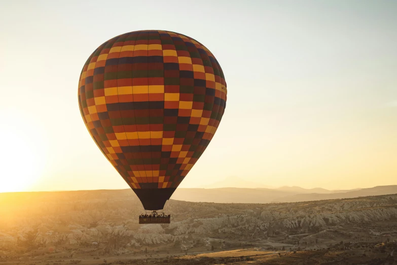 a  air balloon flying in the sky