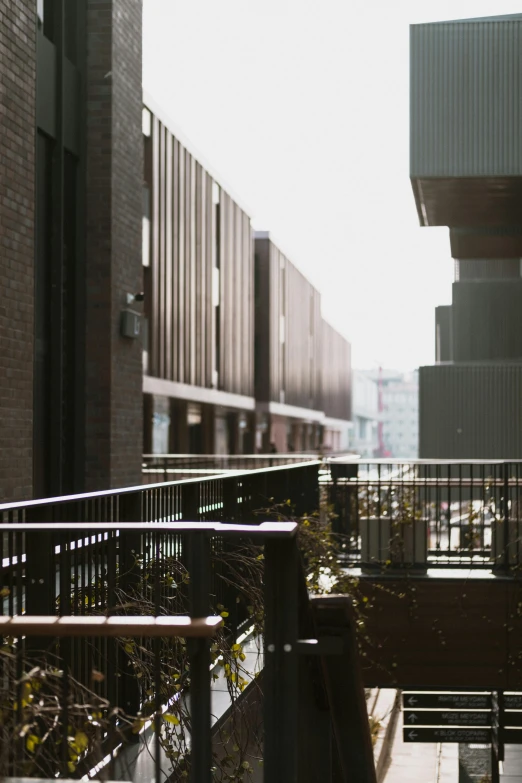 an empty view of a balcony from the back