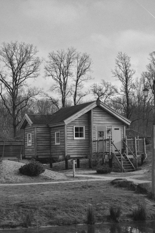 a picture of a house and some bushes