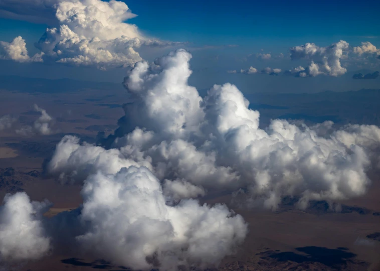 an aerial s of some clouds