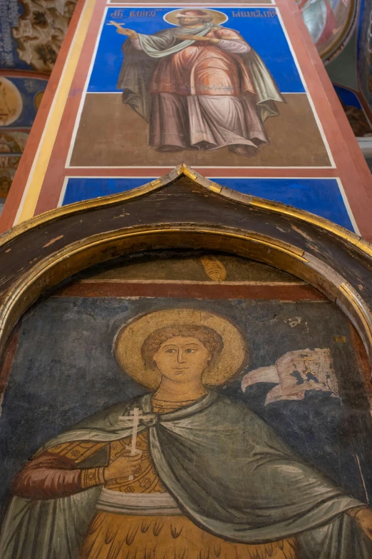 the painted image in the church is beautiful