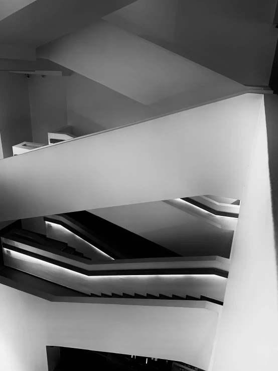 architectural abstract black and white pograph of interior