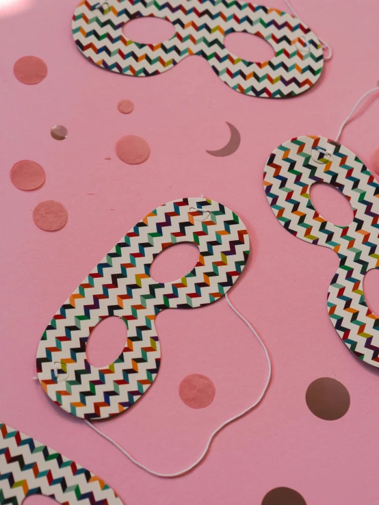 crafts with paper plates on a pink surface