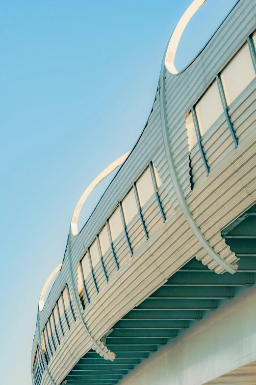 there is a view of a walkway of a bridge