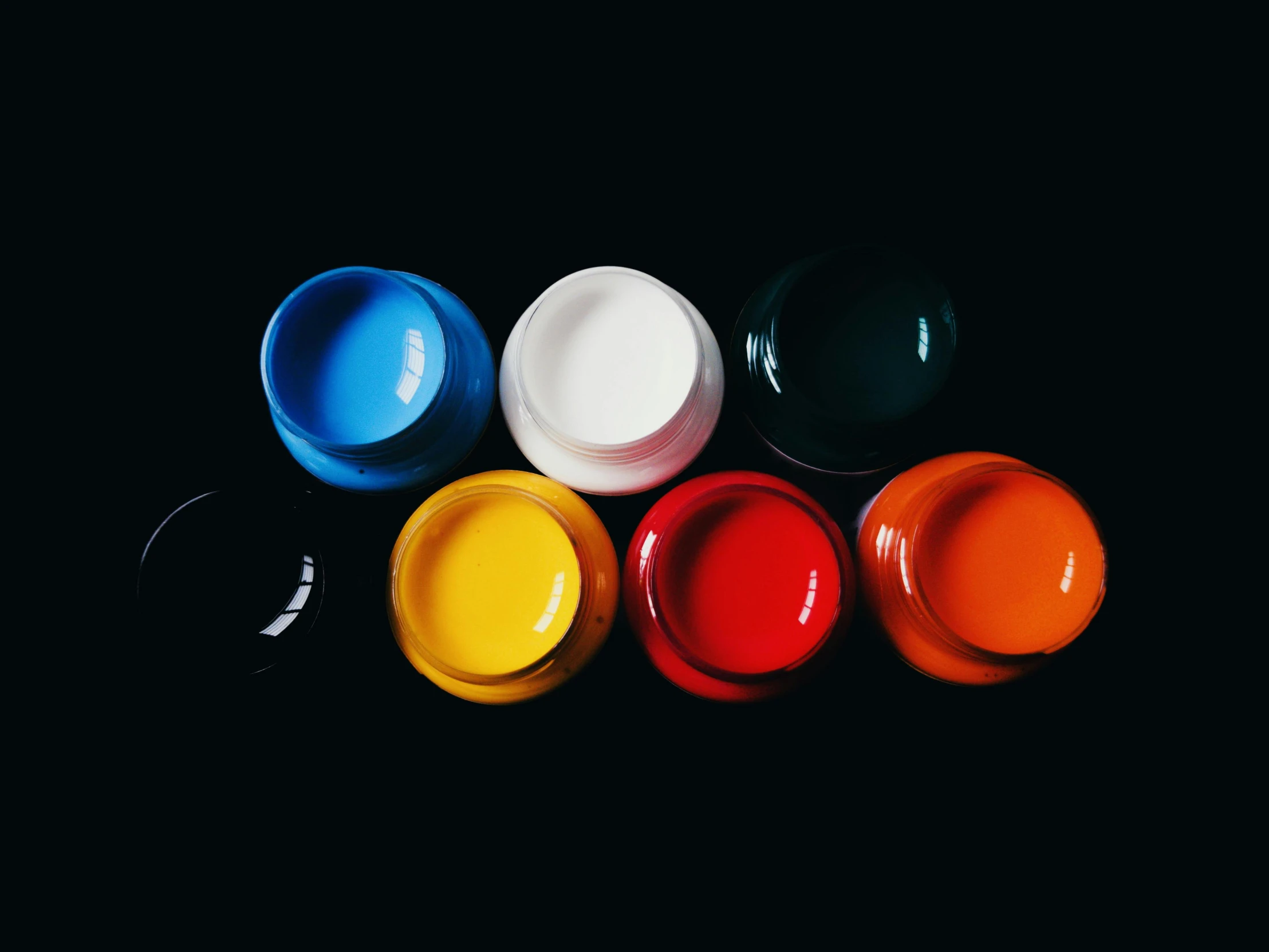 a number of small bowls on a table