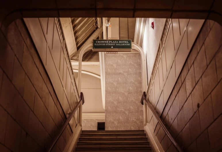 a set of stairs up to the bottom of a set of steps