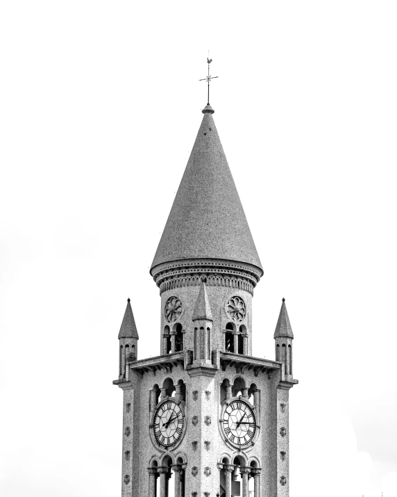 an image of a large tower that has a clock on it