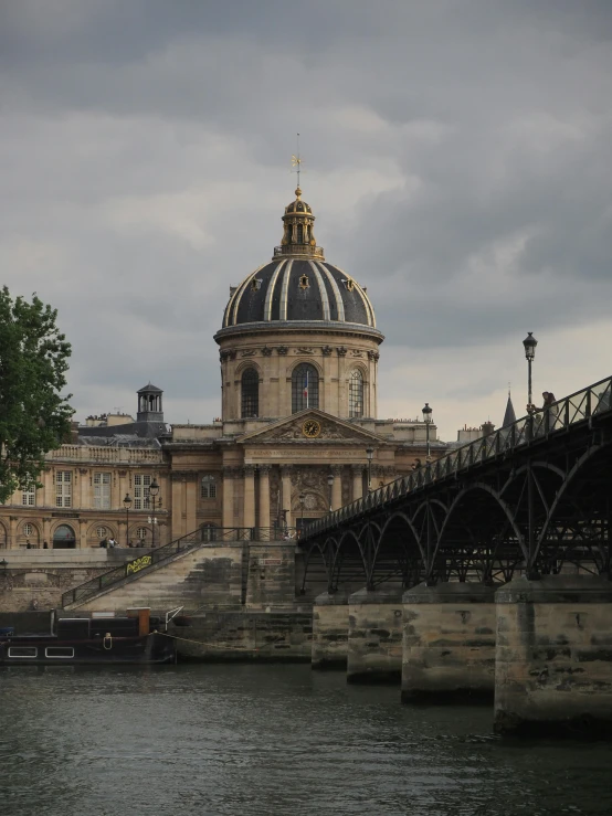 a bridge crosses over a body of water