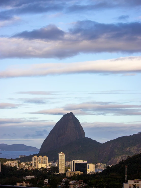 a view of the mountain from the hill