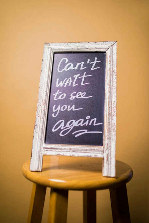 a frame that has a message on it