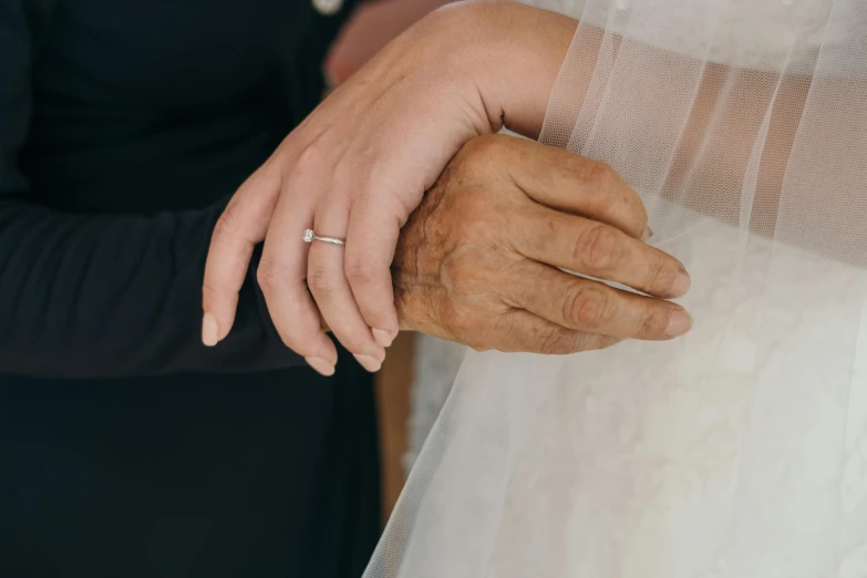 a close up of the hands of two people who are holding each other