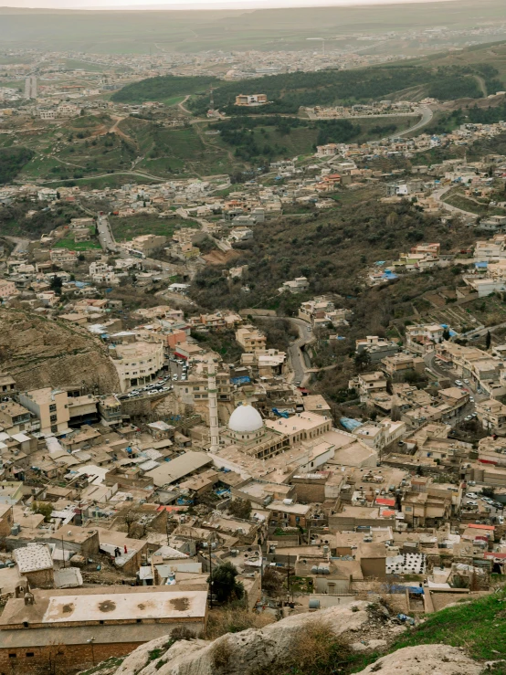 a small town has a domed roof