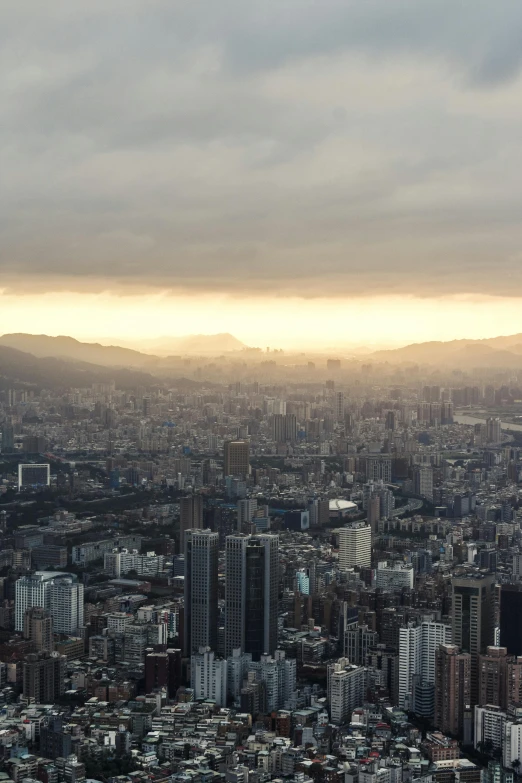 an aerial s of the cityscape of a major city