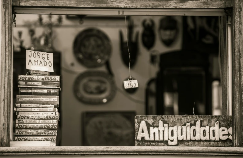 black and white pograph of a large assortment of antiques