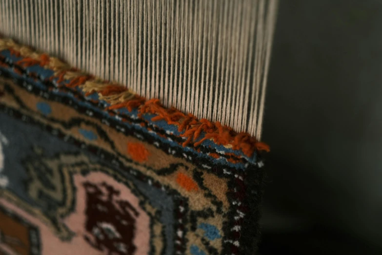 closeup s of a tapestry weaving technique