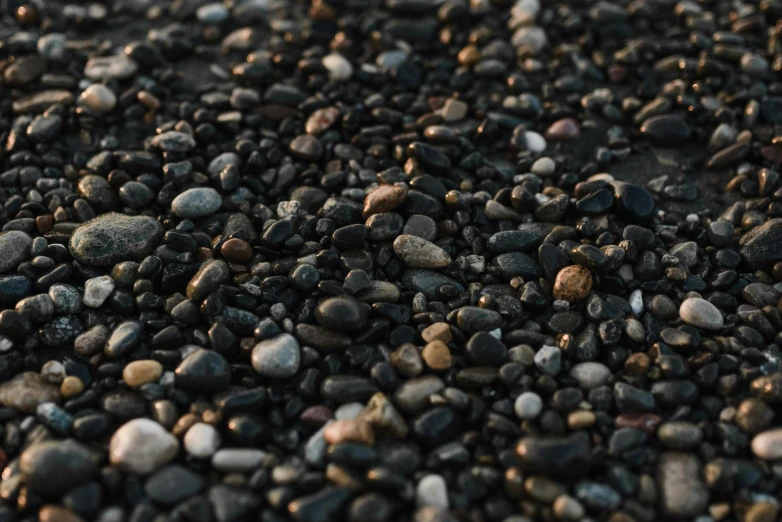 close up of different sizes of rocks and small rocks