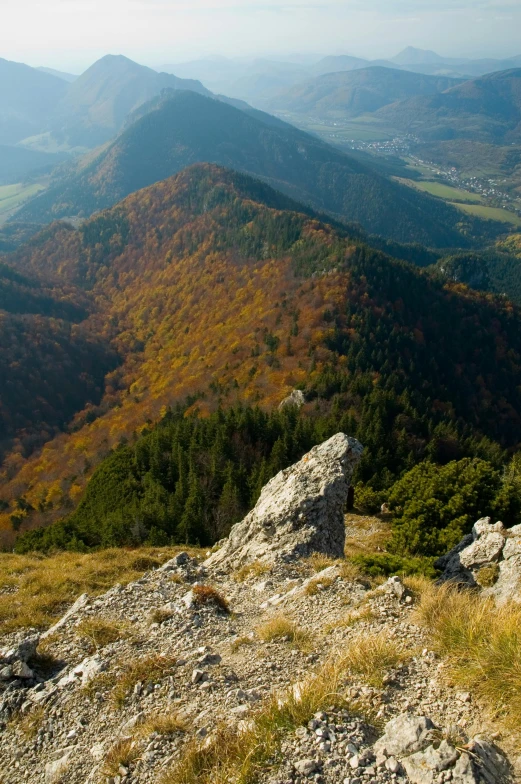 some hills and trees are near by in the day