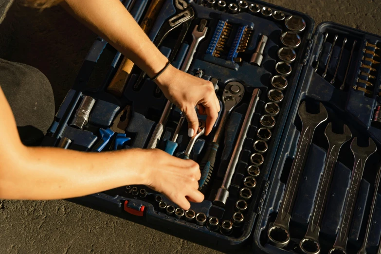 the large tool case is holding many tools