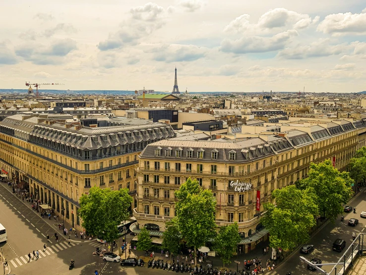 an aerial view of a very large building