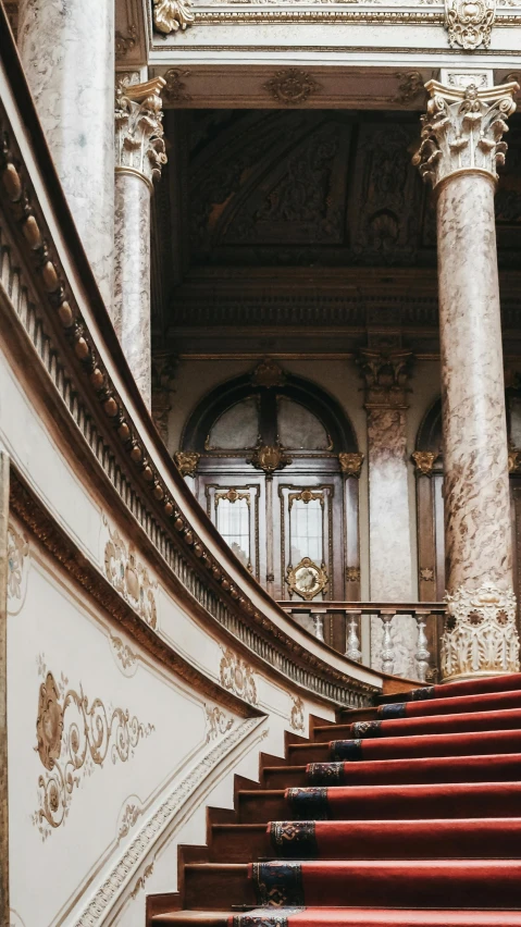 stairs leading up to a white painted ceiling