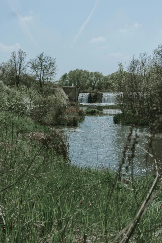 this is an image of the river flowing under a bridge